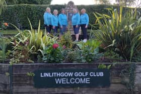 Linlithgow Ladies Golf team has won the County Midway League Trophy. Pictured from left to right are five of the team -  Jacqui Golding, Eleanor Fyfe, Agnes Martin, Jackie MacFadyen and Lesley Porter.