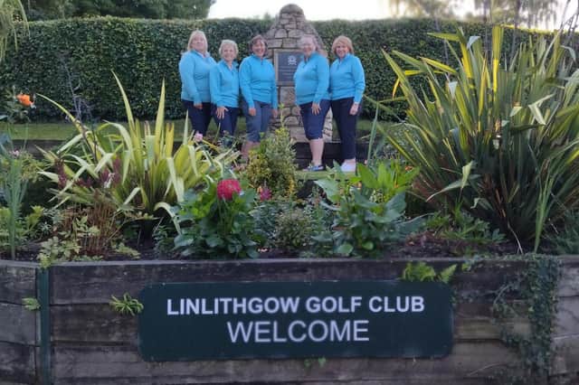 Linlithgow Ladies Golf team has won the County Midway League Trophy. Pictured from left to right are five of the team - Jacqui Golding, Eleanor Fyfe, Agnes Martin, Jackie MacFadyen and Lesley Porter.