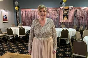 A glamorous Joan Burke celebrating he 80th birthday. Pic: Contributed