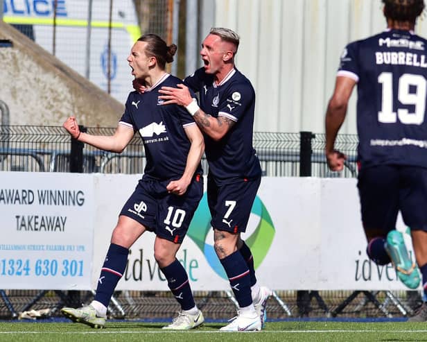 Falkirk attacking duo Aidan Nesbitt and Callum Morrison have been named in the PFA League One Team of the Year, which is formed by voting from their peers across the division (Photo: Michael Gillen)