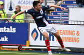 MacIver celebrates scoring for Falkirk (Pic Michael Gillen)