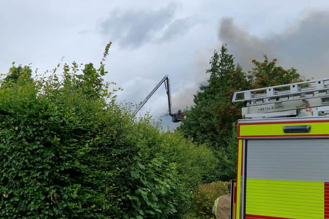 An aerial appliance was used to fight the blaze. Pic: National World