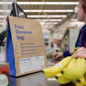 Tesco customers will be able to purchase a food donation bag to give to charity. Pic: Tesco