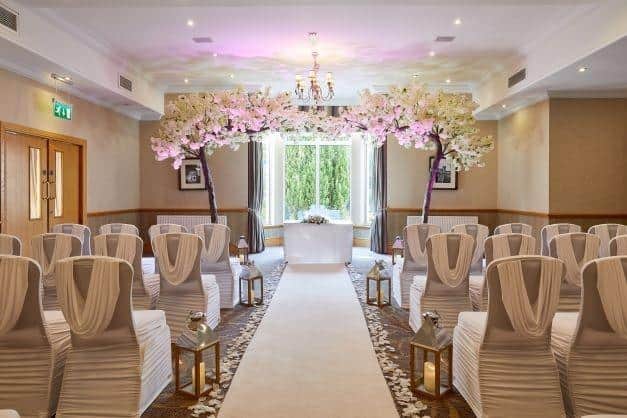 The stunning Grange Manor wedding ceremony room