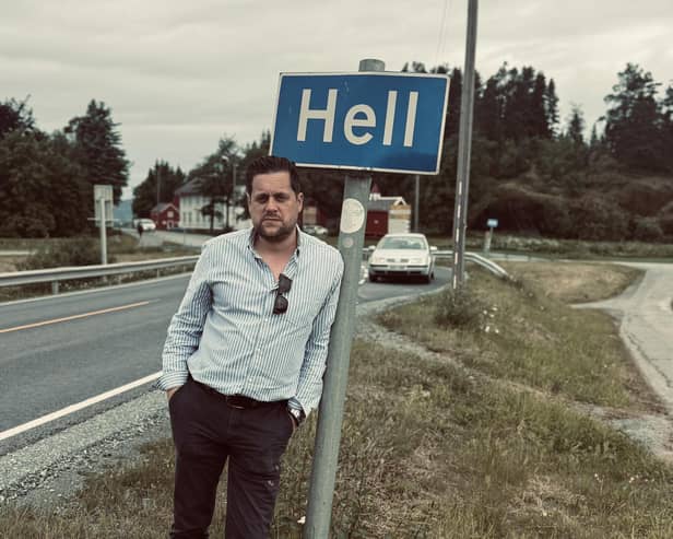 John Forret makes it to Hell - in Norway - for Prostate Cancer UK. Pic: Contributed