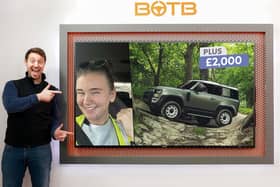 Amy Geurts won a Land Rover Defender 90 P300 SE plus £2,000 in an online competition. Pic: Contributed