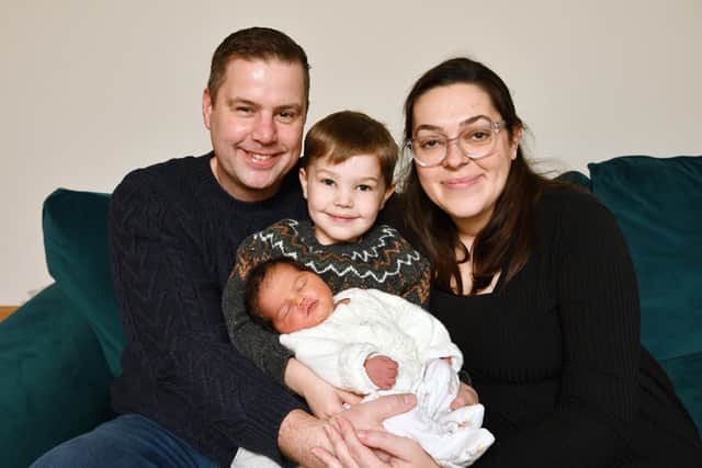 The Heijgelaar family are settling into life as a family of four at their home in Redding. (Pic: Michael Gillen)