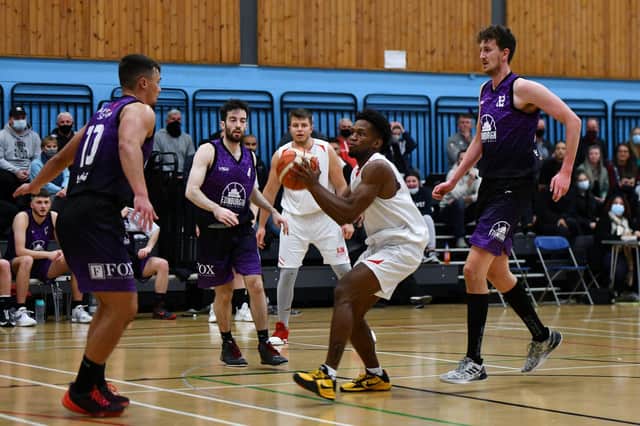 American Trey Whitley (in possession here) top scored for Falkirk Fury (Library pic by Michael Gillen)