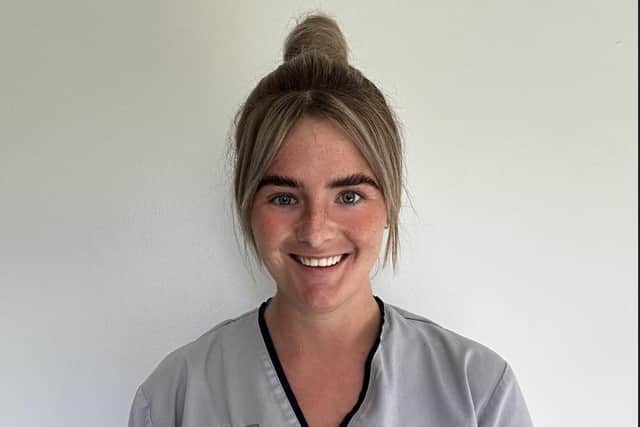 Kasey Saunders, student nurse in Ward 2 at Bo'ness Community Hospital, has been shortlisted for the Nursing Student of the Year award at the RCN Scotland Nurse of the Year Awards 2024.  (Pic: NHS FV)