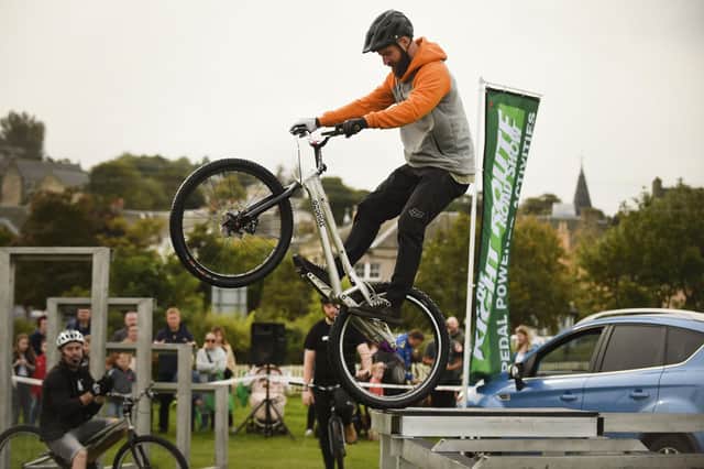 3SIXTY Bicycle Stunt team took part in the Take the Right Route Roadshow on Bo'ness Foreshore on Saturday.  (Pics: Alan Murray)
