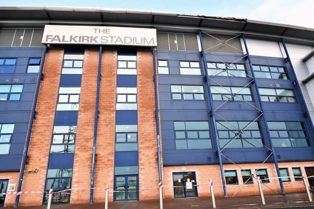 The fire alarm was triggered at Falkirk FC stadium this morning