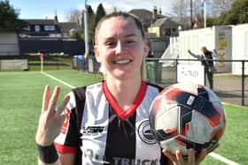 Hat-trick hero Claire Hutton (Photo: Ger Harley/Sportpix/Sipa USA)