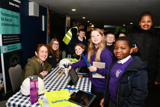 Pupils meet and interview staff from Balfour Beatty and find out what the firm's role was in the massive project