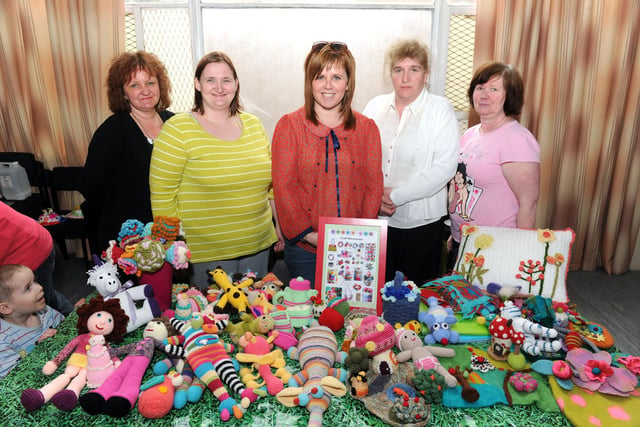 Crochet Group with examples of their work.