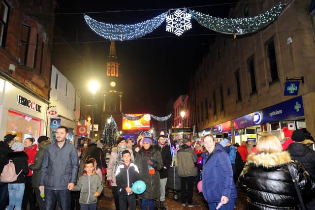 The traditional Christmas lights switch-on in Falkirk will be replaced by something different this year. Picture: Michael Gillen.