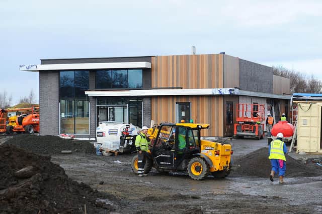 Work progresses at the site of Camelon McDonald's restaurant and drive-through (Pic: Michael Gillen)