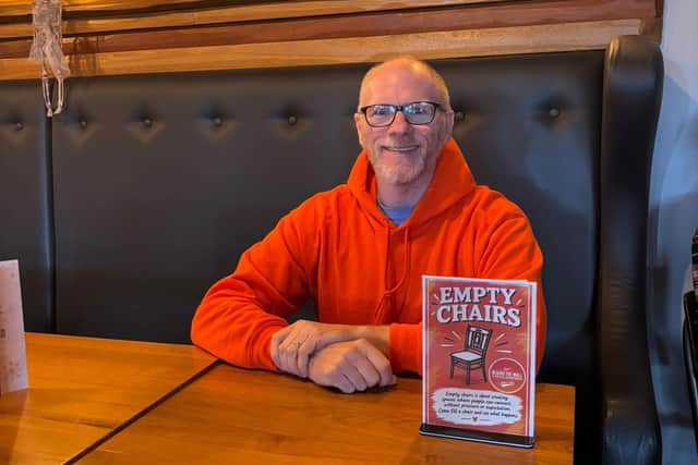 Empty Chairs volunteer, Alastair is helping tackle loneliness in Falkirk. (Pic. Contributed.)