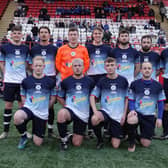 Steins Thistle's starting eleven that defeated East Kilbride Rolls-Royce 1-0 in the semi-final tie (Pics: Gerry Moore)