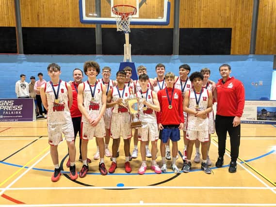 Falkirk Fury junior men with the Scottish League Division 1 trophy (Photo: Submitted)