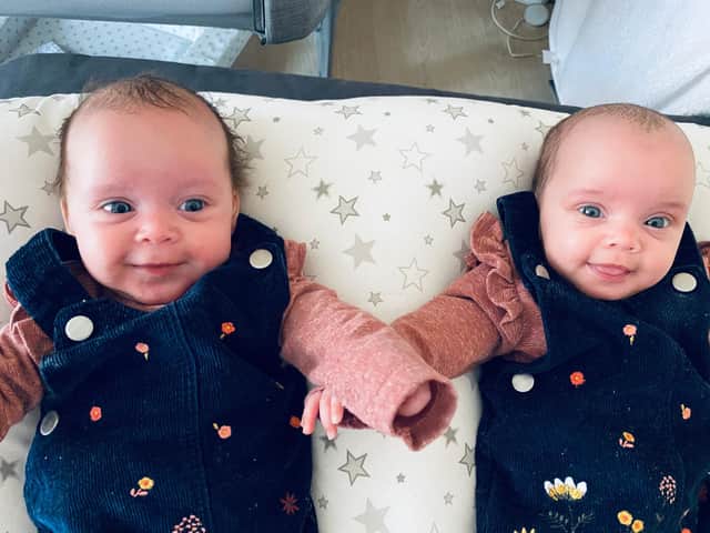 Amara and Naia Townsend were born in December 2020.