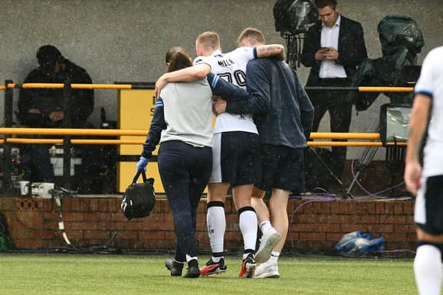 Calvin Miller, who was forced off after suffering an injury at Alloa Athletic, is set to be out for a significant period of time (Photo: Michael Gillen)