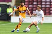 Winger Ethan Ross on the ball during last Sunday’s 0-0 draw away to Motherwell in the Scottish Premiership (Photo: Ewan Bootman/SNS Group)