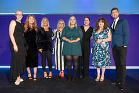 Falkirk Womens Justice Service pick up their Excellence in Justice Services award
(Picture: Submitted)