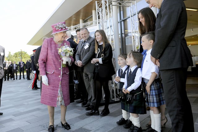 Her Majesty the Queen visited the Kelpies on her most recent visit to the area.