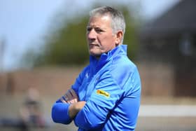 Bo'ness Athletic boss Willie Irvine on the touchline against Kennoway Star Hearts (Photo: Alan Murray)