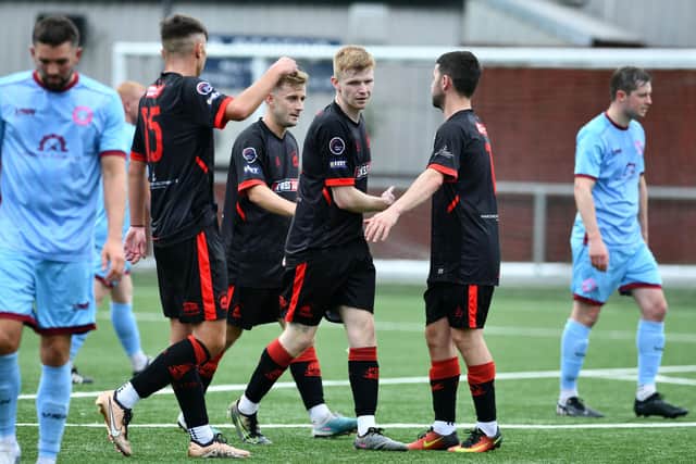 Scott Sinclair netted a hat-trick for Camelon Juniors against Cumbernuald United (Photo: Michael Gillen)