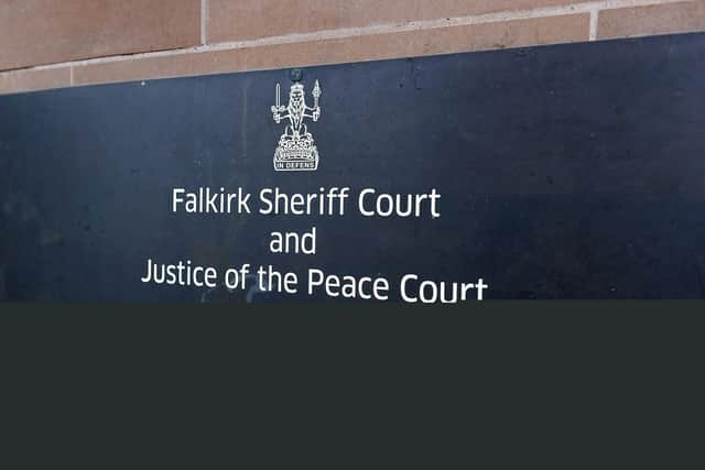 Saville appeared from custody via video link at Falkirk Sheriff Court
(Picture: Michael Gillen)