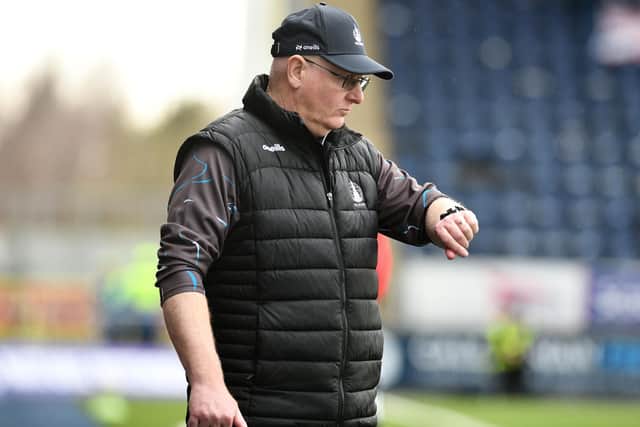 Time could be up for the title rivals of John McGlynn's Falkirk this weekend if results go the Bairns' way (Pic by Michael Gillen)