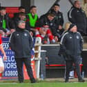 Co-managers Stewart Kenny and Gordon Wylde alongside assistant coach Martin Mooney