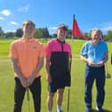 Tee'ing off at the charity golf event