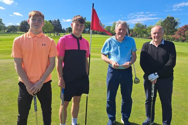 Tee'ing off at the charity golf event