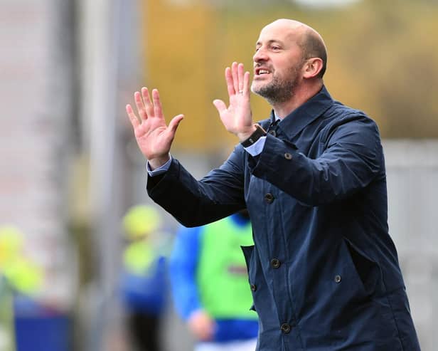 Former Falkirk boss Paul Sheerin on the touchline (Photos: Michael Gillen)