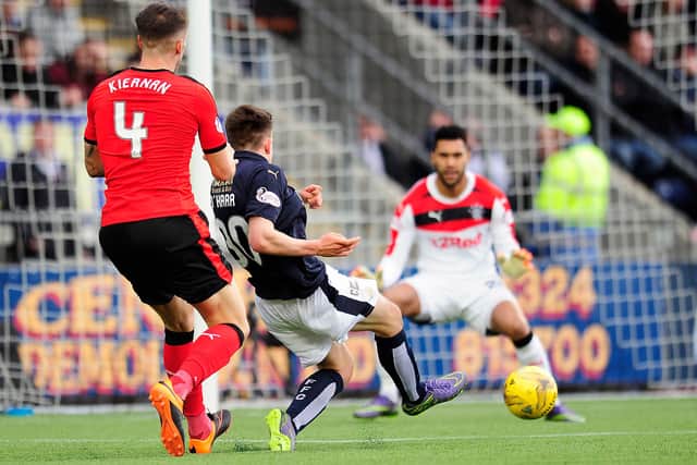 Kevin O'Hara thought he'd hit the Bairns second. Picture: Michael Gillen.