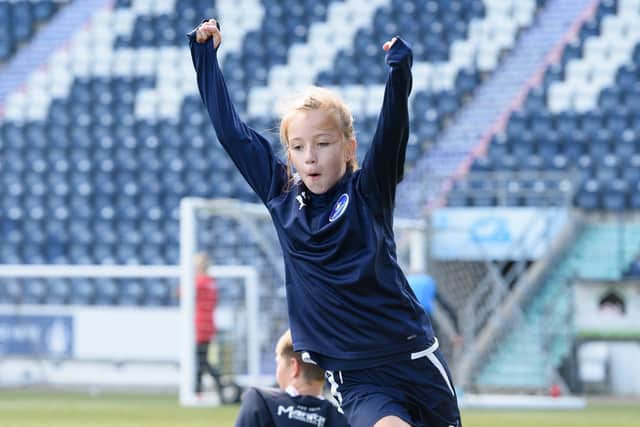 The Juniors Bairns training event on Monday saw the youngsters play and meet their favourite Falkirk players (Photos: Ian Sneddon)