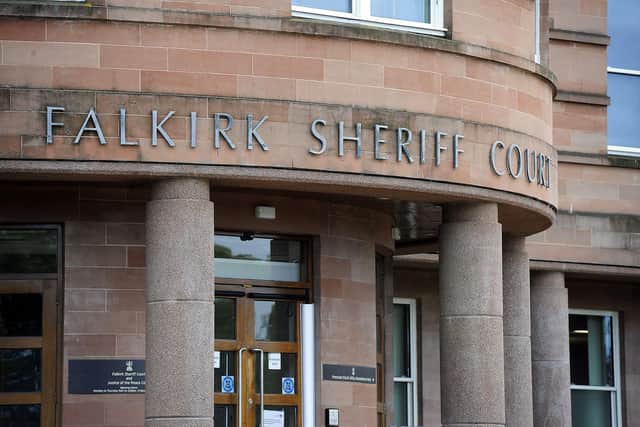 Marshall smashed a window at Falkirk Sheriff Court