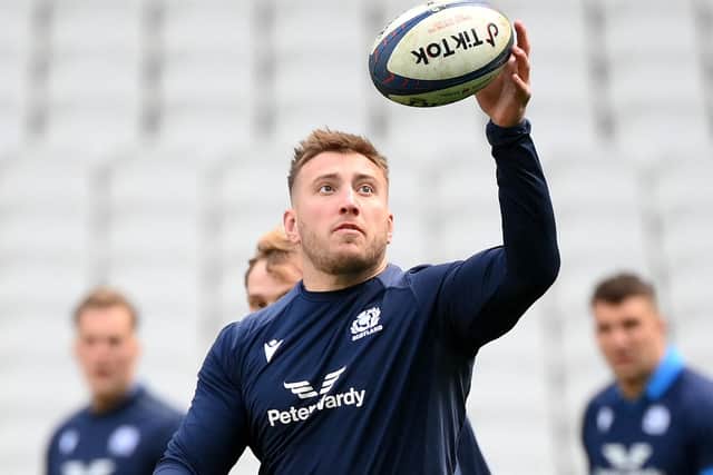 Scotland's No 8 Matt Fagerson says he has benefitted from shedding a few kilos. (Photo by FRANCK FIFE/AFP via Getty Images)