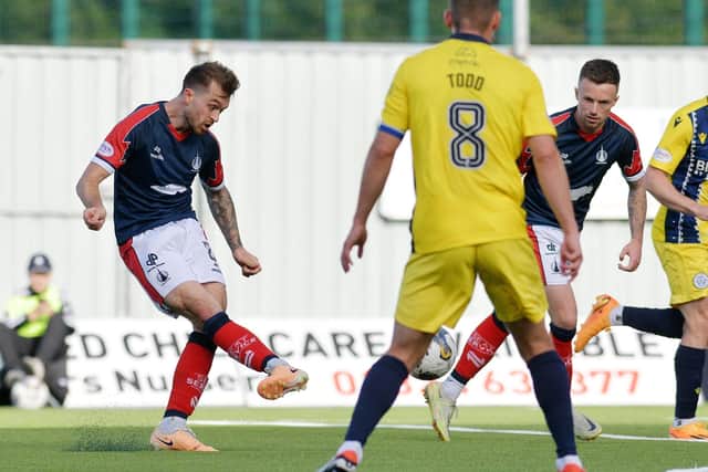 Brad Spencer struck a late winner for the Bairns to keep them top of the table (Photo: Michael Gillen)
