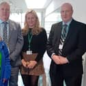 Conservative group councillors after leaving the council chambers during the Gaza debate.