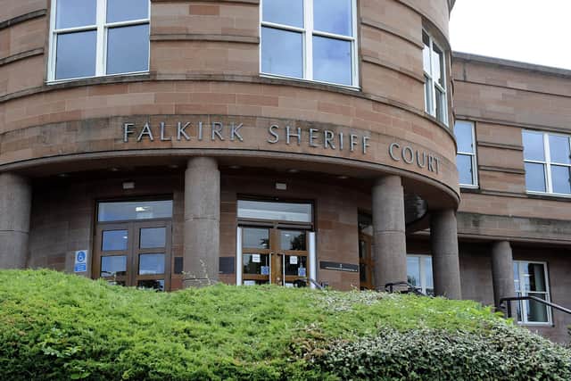 A man (28) is due to appear at Falkirk Sheriff Court in connection with driving, weapon and drug offences. Picture: Michael Gillen.