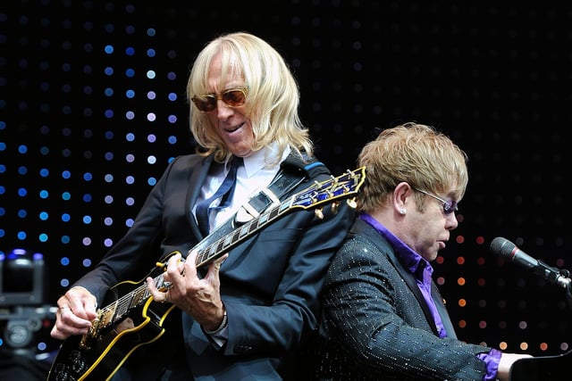 Elton John with Edinburgh-born guitarist Davey Johnstone.
