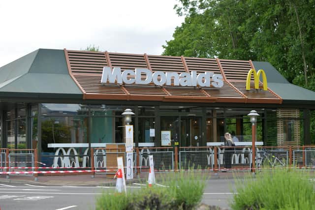 McDonalds in Grangemouth's Earls Gate Roundabout has been operating an in store takeaway service as well as a drive through