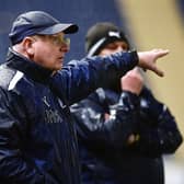 Falkirk boss John McGlynn on the touchline against Kelty Hearts last time out (Pictures: Michael Gillen)