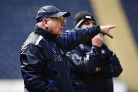 Falkirk boss John McGlynn on the touchline against Kelty Hearts last time out (Pictures: Michael Gillen)