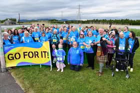 Ready for the off at Walk for Parkinson's 2022 at The Helix Park in Falkirk