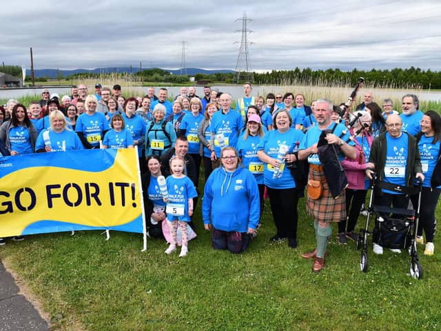 Ready for the off at Walk for Parkinson's 2022 at The Helix Park in Falkirk