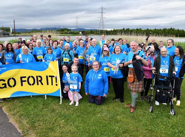 Ready for the off at Walk for Parkinson's 2022 at The Helix Park in Falkirk